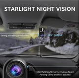 1080P HD 360° Rotating Mini ADAS Dashcam 16GB/32GB Edition, 24H Parking Mode/Built-in Wi-Fi/Night Vision/Motion Detection/Loop Recording (32GB Memory Card)