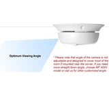 Down View, WiFi Smoke Detector Spy Camera for Smart Phone and PC Remote Viewing. (Low Light) (No Battery, No Audio, No IR