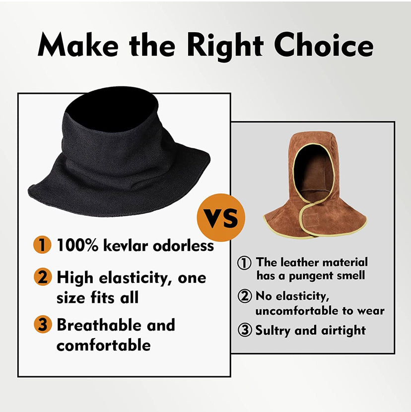 Cut Resistance Welding Neck Protector, 100 Kevlar Neck Protection Wel