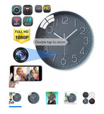 1080P HD Mini wifi IP camera CCTV wall clock home security camera Wifi video recorder camera with motion detection Black