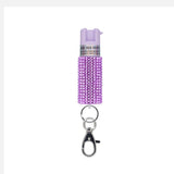 SABRE PEPPER SPRAY WITH JEWELED DESIGN, SNAP CLIP, AND KEY RING, 25 BURST, 10-FOOT (3-METER) RANGE
