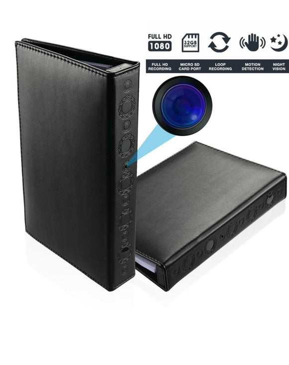 Security BKC-1080DVR HD 1080P Hardcover Book Hidden Camera with Night Vision / Motion Activated,