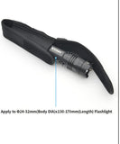 Nylon Flashlight Pouch Holster,Flexible Adjustment Flashlight Carry Case Holder for for Most Brands Size 5.9"-6.4" Flashlight