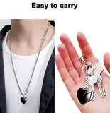 Heart Pendant Voice Recorder, 200h Storage AI Voice-to-Text (4GB Memory)