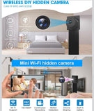 Wireless DIY Hidden Camera Portable 1080P HD WiFi Remote Real-Time Mini Spy Camera Nanny Cam Security Camera for Indoor Security