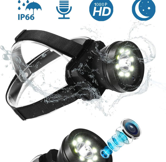 Headlamp Headlight Body Camera Built-in 32GB