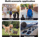 GPS Tracker for Kids, Real-Time GPS Tracking Device for Children w/Wearable Wristband & Keychain Design, No Monthly Fee/No SIM Card, Lightweight Locator Works w/iOS Find My, Long Standby, Waterproof