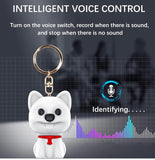 Cute Puppy Mini Voice Recorder Long Battery Voice Activated Life Long Recording Capacity Recording Device for Meeting Interview Kids (4GB,White)