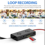 HD Mini Hidden Camera, DIY Module Tiny Spy Wireless Remote Control Small Nanny Cam with Free 64G SD Card, Smart Home Surveillance Equipment for Security(No Need Wi-Fi)
