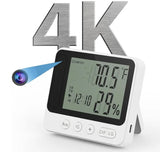 MINI-Hidden-WIFI -Wireless-Secruity-Camera,4K Real FULL HD Nanny Cam With Hygrometer Thermometer Clock,Night Vision&Motion Detection Alerts.Mobile Phone APP Control,Support 2.4G &5G For Home Office