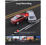 4K Dash Cam Front Rear, STARVIS 2 Sensor, Free Card Included, 5.8GHz WiFi-20MB/s Fast Download, Dash Camera for Cars with GPS, WDR Night Vision, 170°Wide Angle, 24H Parking Mode(F7NP)