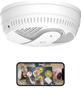 Smoke Detector Hidden Camera 1080P WiFi Nanny Cam for Home Security Wall Mount Loop Filming, Motion Detection, Night Vision, Live Viewing, Free App