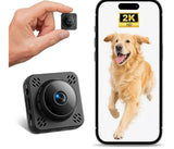 Mini Camera, Nanny Cam for Home Security, 2K Wireless WiFi Camera with Free Cloud & No WiFi Needed, Motion Detection & Night Vision