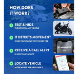 Anti-Theft GPS Tracker for Vehicles - Wireless Alarm, Waterproof and Dustproof Build, Phone Call Alerts and DIY Installation - Smart Motorcycle GPS Tracker, Boats, ATVs