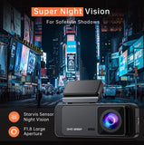 Dash Cam, 1296P Front Dashcam, Veement V300 WiFi Dash Camera for Cars with App, Night Vision, Mini Hidden Single Car Camera, Loop Recording, 24H Parking Mode, Support 256GB Max, Black