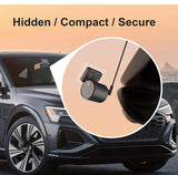 Tiny Dash Cam - 2025 New Mini WiFi Dash Camera with Voice Control, Super Night Vision Dashcam, WDR/3D DNR, 24H Parking Monitor, G-Sensor, APP Control, Compact Design for Car/SUV - Black Mini 3