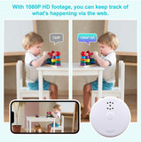 Nanny Cam Hidden Camera Detector-WiFi Smoke Detector Spy Camera for Home Office Indoor Surveillance Camera with Motion Detection/Night Vision