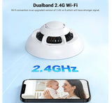 Hidden Camera Smoke Detector HD 1080P Wireless Camera Small Nanny Cam for Home Security Cameras for Home/Baby/Pet/Nanny with App Live Feed No Smoke Detector Function