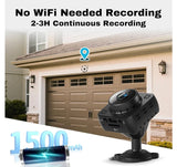 Mini Camera, Nanny Cam for Home Security, 2K Wireless WiFi Camera with Free Cloud & No WiFi Needed, Motion Detection & Night Vision