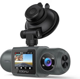 COOAU D30S 4K Dash Cam with GPS Wi-Fi, Front and Inside Dual 2.5K 1080P, Uber Car Camera with Infrared Night Vision, Supercapacitor, 4 IR LEDs, G-Sensor, Parking Mode, Loop Recording