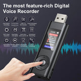 Digital Voice Recorder 64GB USB Voice Activated Audio Recorder Small and Portable Voice Recorders with Playback Digital Voice Recorder for Meetings/Interviews/Classroom