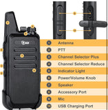 Walkie Talkies for Adults 8 Pack Long Range Two Way Radio with 6 Way Multi Gang Charger and USB Charger for Warehouse Business Church and Retail