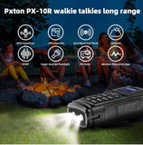 pxton 999 Channels ham Radio Dual Band Handheld Two Way Radio Waterproof walkie talkies for Adults Long Range with Wireless Frequency Copy,NOAA,VOX,Super Flashlight USB-C Charger and Li-ion Battery