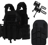 Tactical Molle Vests with Triple mag Pouch and Side Cummerbund Pouches, Quick Release Vests for Men