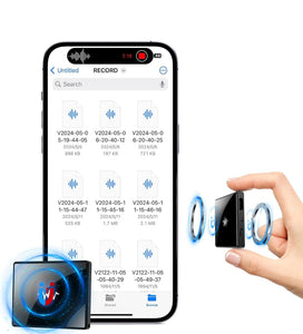 2-Sides Magnetic Voice Recorder, Recording Device with Al-Triple Noise Cancellation, Voice Activated Recorder 90 Days Storage Capacity,