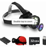 Headlamp Headlight Body Camera Built-in 32GB