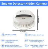 Spy Camera Hidden Camera - Smoke Detector Camera - 2K HD Wireless Secret Camera - Support 2.4G&5GHz WiFi Nanny Cam - Premium Indoor Hidden Security Camera Surveillance Spy Cam, Motion Alert, No Audio