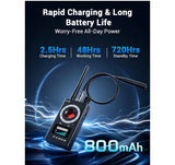 Hidden Camera Detector,6-in-1 GPS Tracker Detector,Bug Detector