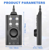 Facmogu Portable Voice Changer, Virtual 7.1 Surround Sound Voice Disguiser Device with Multi Sound Effects, USB 3.0/ Type-C to 3.5mm Jack Game Voice Changer for PS4/ PS5/ Windows、MacOS PC/Laptop/Phone