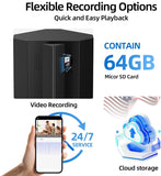 Power Strip Smart Camera WiFi Camera — Hidden Spy Camera — Cloud Storage & 64G SD Card Nanny Cam, HD Smallest Cam, Camera with AI Motion Detection，Real Time Camera