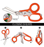 in1 Trauma Shears,Raptor Rescue Emergency Shears with Strap Cutter and Glass Breaker with Utility Holster