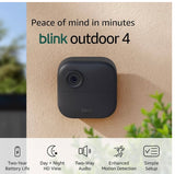 Blink Outdoor 4 – Wireless smart security camera, two-year battery life, two-way talk. Required Sync Module not included – Add-on camera