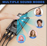 Facmogu Portable Voice Changer, Virtual 7.1 Surround Sound Voice Disguiser Device with Multi Sound Effects, USB 3.0/ Type-C to 3.5mm Jack Game Voice Changer for PS4/ PS5/ Windows、MacOS PC/Laptop/Phone