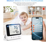 MINI-Hidden-WIFI -Wireless-Secruity-Camera,4K Real FULL HD Nanny Cam With Hygrometer Thermometer Clock,Night Vision&Motion Detection Alerts.Mobile Phone APP Control,Support 2.4G &5G For Home Office