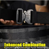 PETAC GEAR Tactical Battle Belt With Cobra Buckle D-Ring | Military Heavy Duty Rigger Gun Belts | Inner Outer Molle Belt.