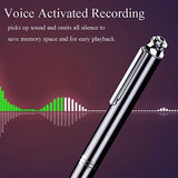 Pen Digital Voice Recorder with Playback Voice Activated Recorder for Lectures with Long Battery Life Metal Recording Device Easy to Use USB Rechargeable