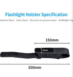 Nylon Flashlight Pouch Holster,Flexible Adjustment Flashlight Carry Case Holder for for Most Brands Size 5.9"-6.4" Flashlight