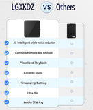 Voice Recorder with AI Intelligent Noise Reduction,Audio Recorder with Visual Playback Sharing,64GB Recorder Device with 800 Hours Store Time,Voice Activated Recorder for Class,Lecture,Meetings