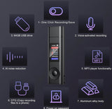 Digital Voice Recorder 64GB USB Voice Activated Audio Recorder Small and Portable Voice Recorders with Playback Digital Voice Recorder for Meetings/Interviews/Classroom