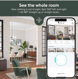 WYZE Cam Pan v3 Indoor/Outdoor IP65-Rated 1080p Pan/Tilt/Zoom Wi-Fi Smart Home Security Camera with Color Night Vision, 2-Way Audio,