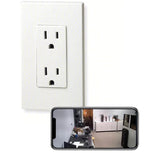 Smart Life Power Outlet Receptacle Wi-Fi Spy Camera 120V Wired (White/Square/Video only, No Audio)