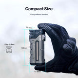 Pro Flat LED Flashlight with 8000mAh Power Bank, Sidelight Flashlight Combines Floodlight and Spotlight, 4360 High Lumens, Rechargeable, Magnetic Tail, IP68 Perfect for Camping, Outdoor