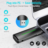 Voice Memo Device, USB Digital Audio Note Taker with Playback, One-Click Operation, 25-Day Standby, WAV HD Sound, Portable for Meetings, Lectures, Interviews