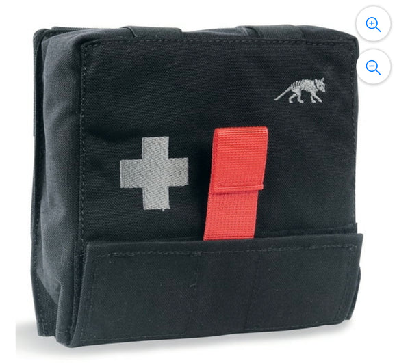 Tasmanian Tiger IFAK Pouch S, Tactical MOLLE Medical Pouch, First Aid Bag, Rip Away Panel, Small, Black