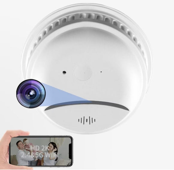 Spy Camera Hidden Camera - Smoke Detector Camera - 2K HD Wireless Secret Camera - Support 2.4G&5GHz WiFi Nanny Cam - Premium Indoor Hidden Security Camera Surveillance Spy Cam, Motion Alert, No Audio