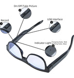 32G Video Camera Glasses: HD 1080P Video Recording Camera Glasses for Outdoor and Indoor, Smart Glasses for Cycling, Hiking, Climbing and Traveling